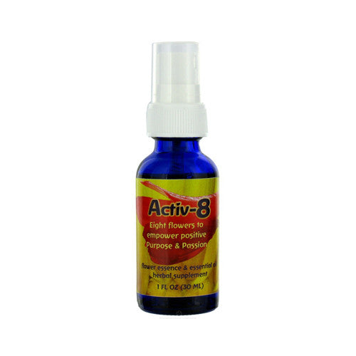 Flower Essence Herbal Supplement Activ-8 Spray - 1 Oz